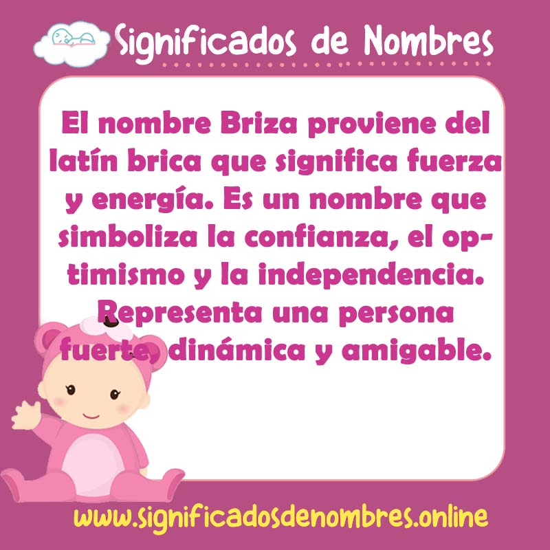 Significado y origen del nombre Briza