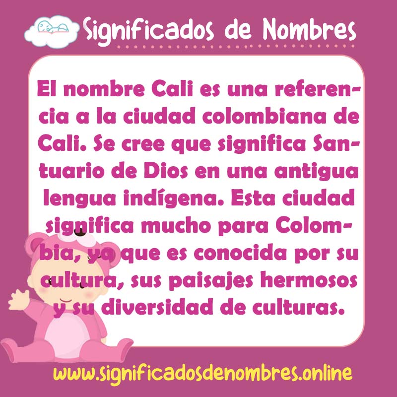Significado y origen del nombre Cali