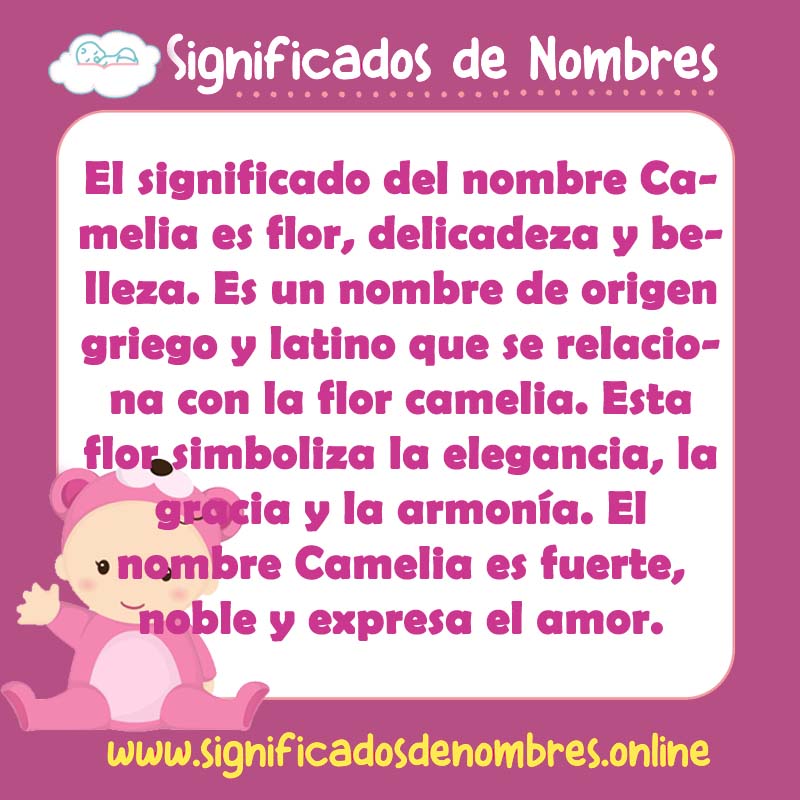 Significado y origen del nombre Camelia