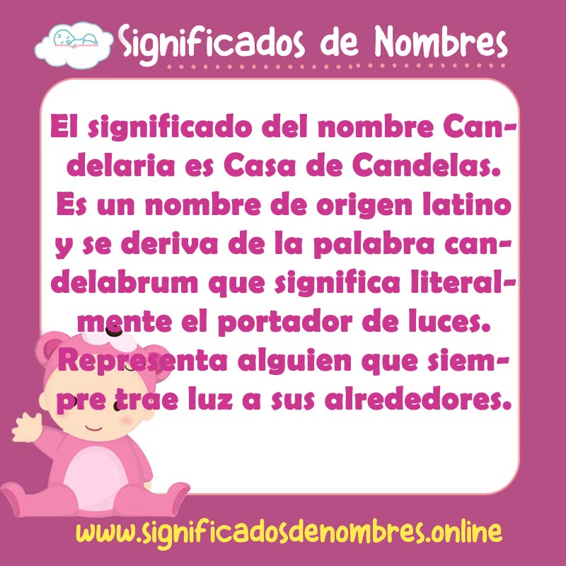Significado y origen del nombre Candelaria