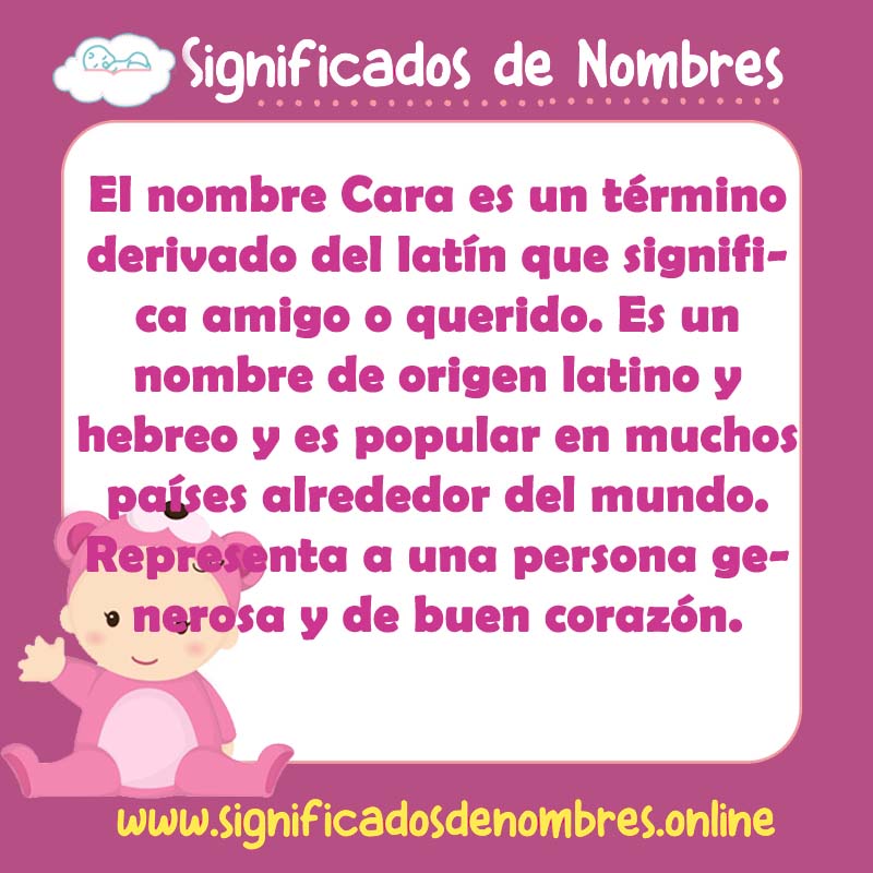 Significado y origen del nombre Cara