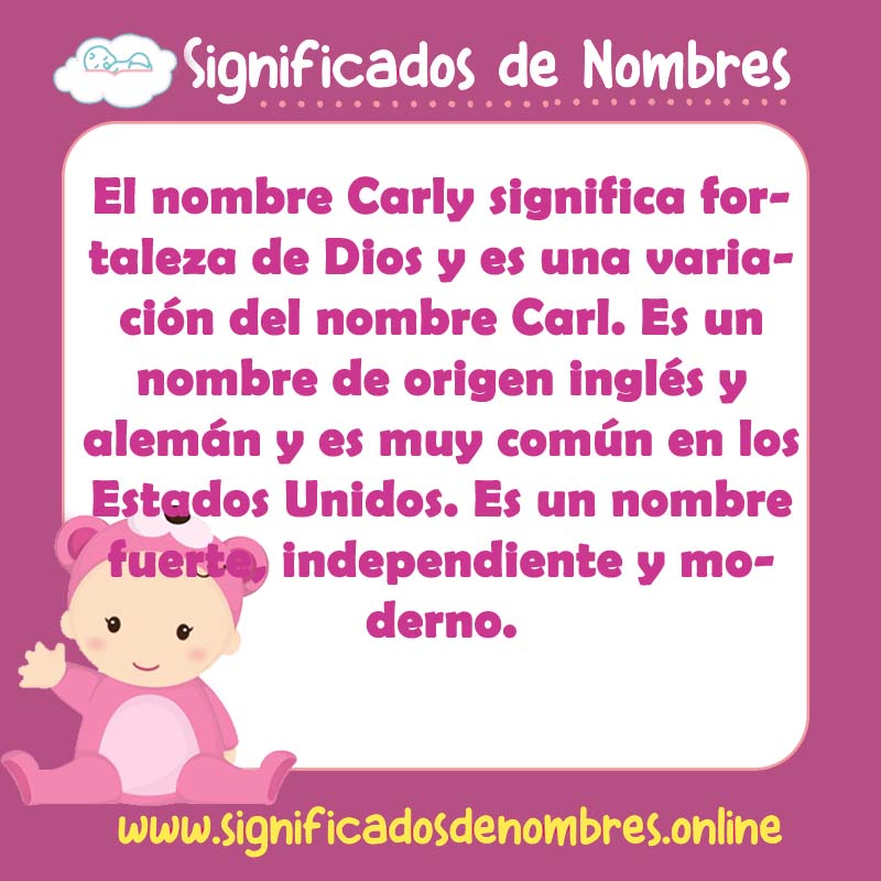 Significado y origen del nombre Carly