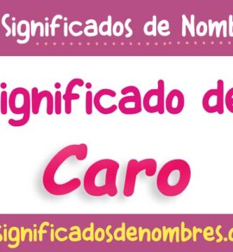 Significado de Caro
