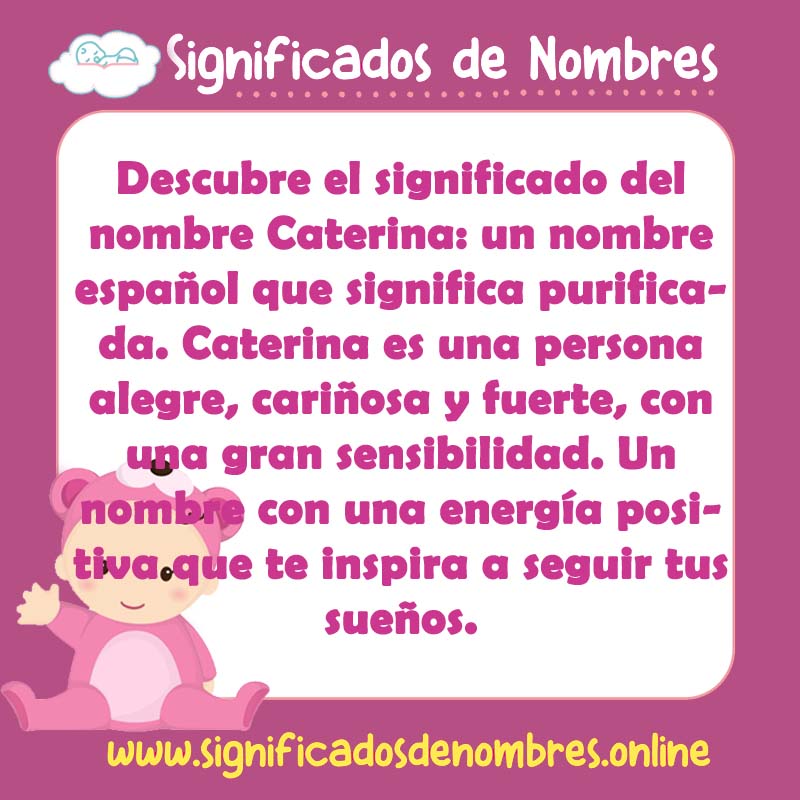 Significado y origen del nombre Caterina