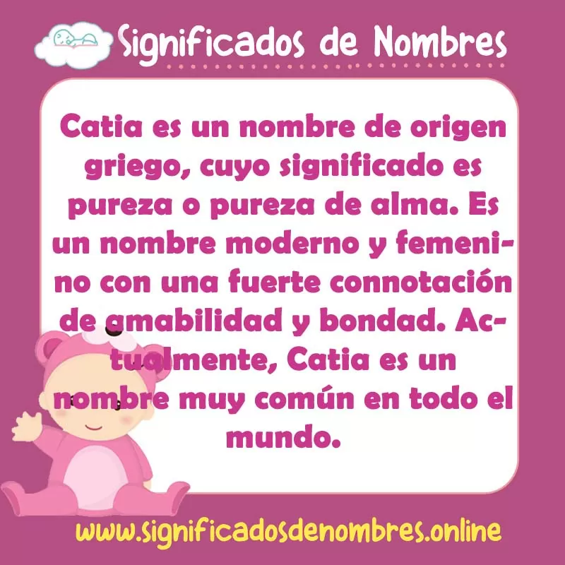 Significado y origen del nombre Catia