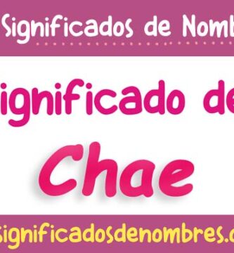 Significado de Chae