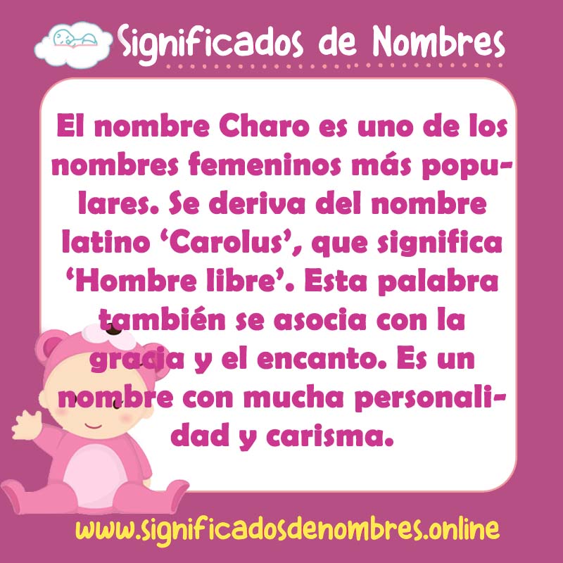 Significado y origen del nombre Charo