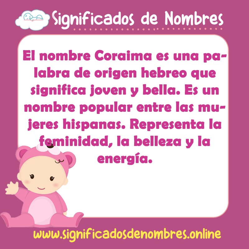 Significado y origen del nombre Coraima