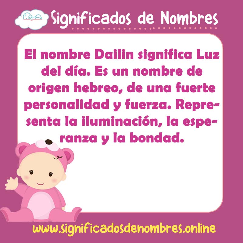 Significado y origen del nombre Dailin