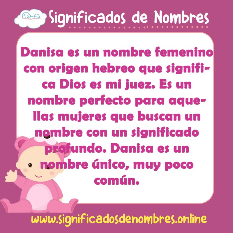 Significado y origen del nombre Danisa