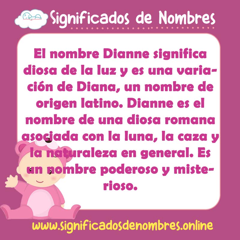 Significado y origen del nombre Dianne