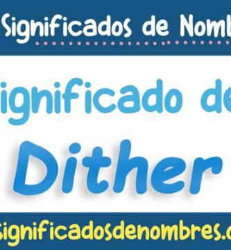 Significado de Dither