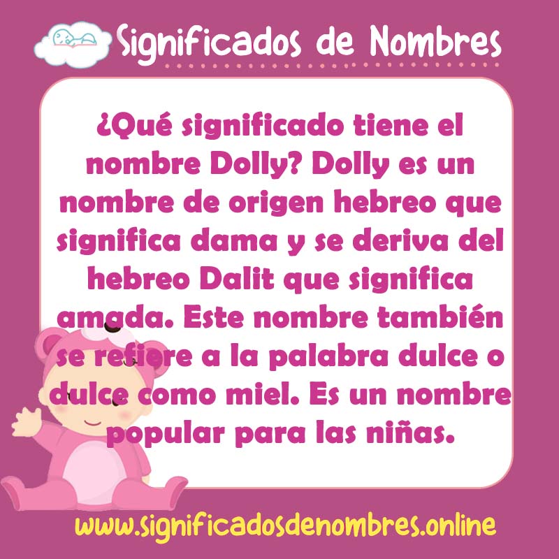 Significado y origen del nombre Dolly