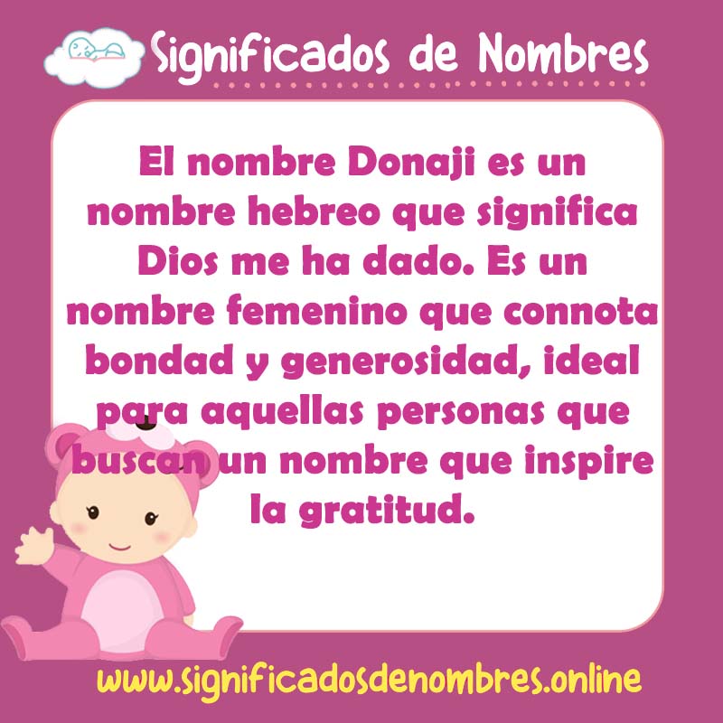 Significado y origen del nombre Donaji