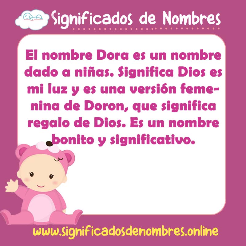Significado y origen del nombre Dora