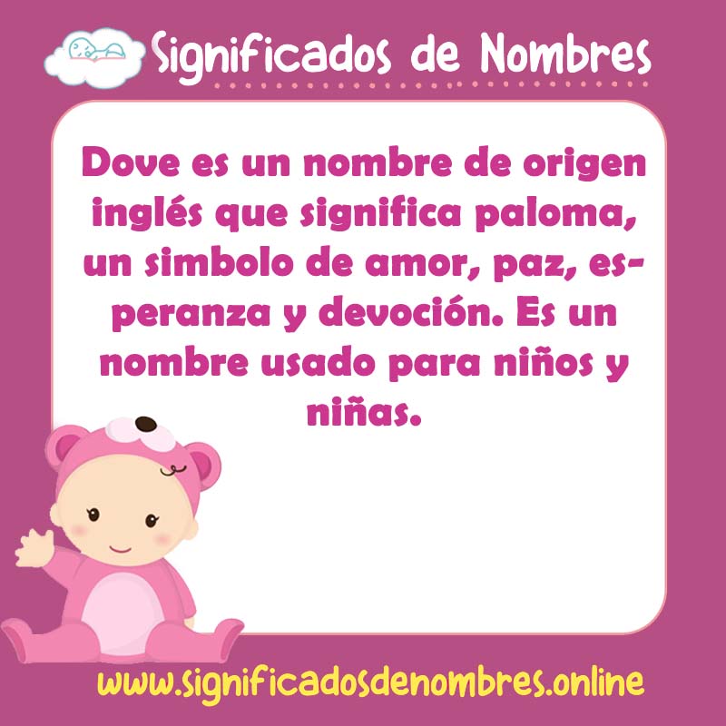 Significado y origen del nombre Dove