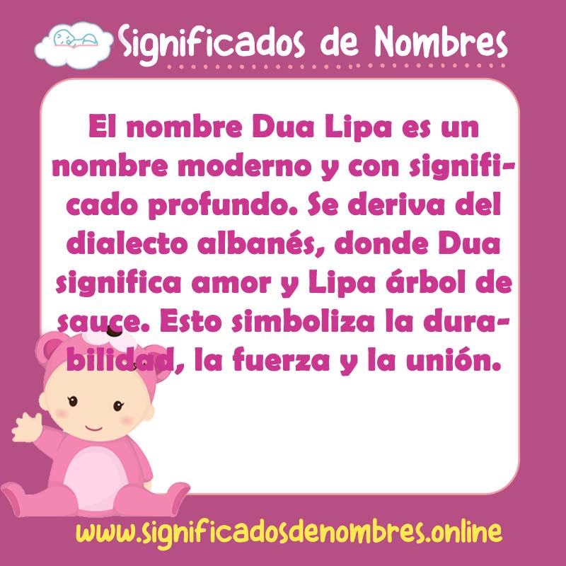 Significado y origen del nombre Dua Lipa