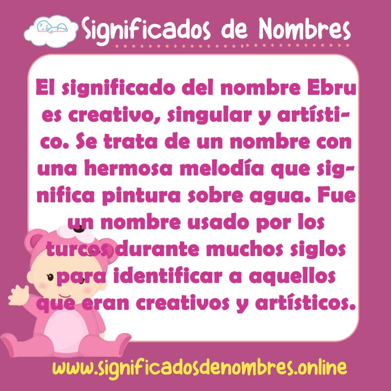 Significado y origen del nombre Ebru