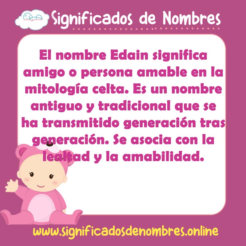 Significado y origen del nombre Edain