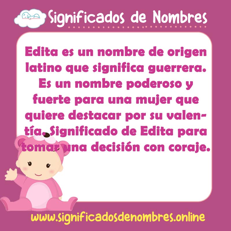 Significado y origen del nombre Edita