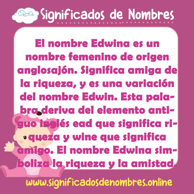 Significado y origen del nombre Edwina