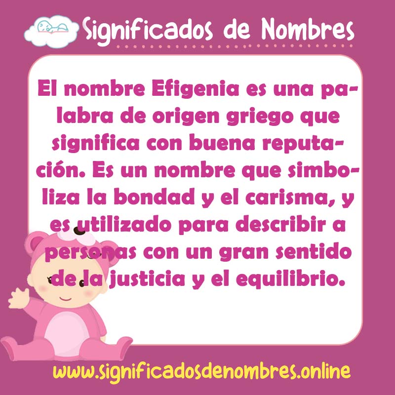 Significado y origen del nombre Efigenia