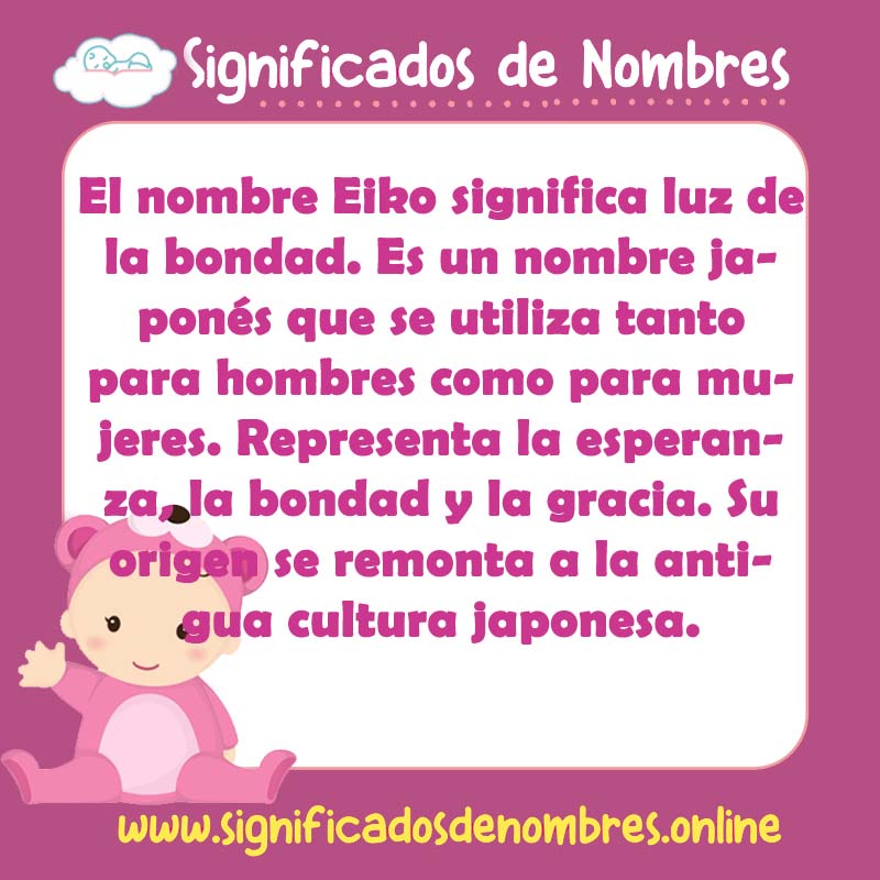 Significado y origen del nombre Eiko
