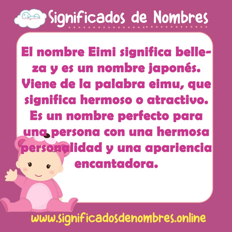 Significado y origen del nombre Eimi