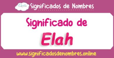 Significado de Elah