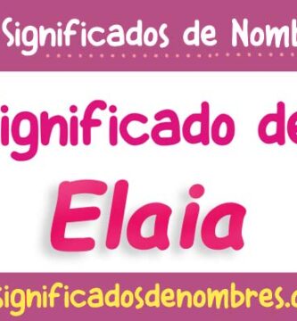 Significado de Elaia