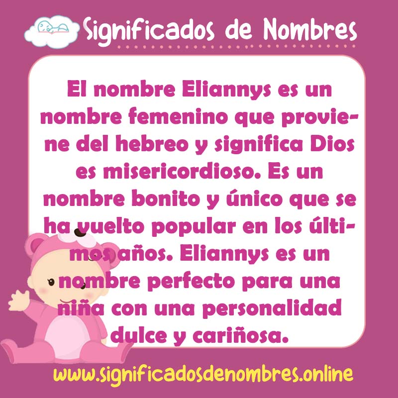 Significado y origen del nombre Eliannys