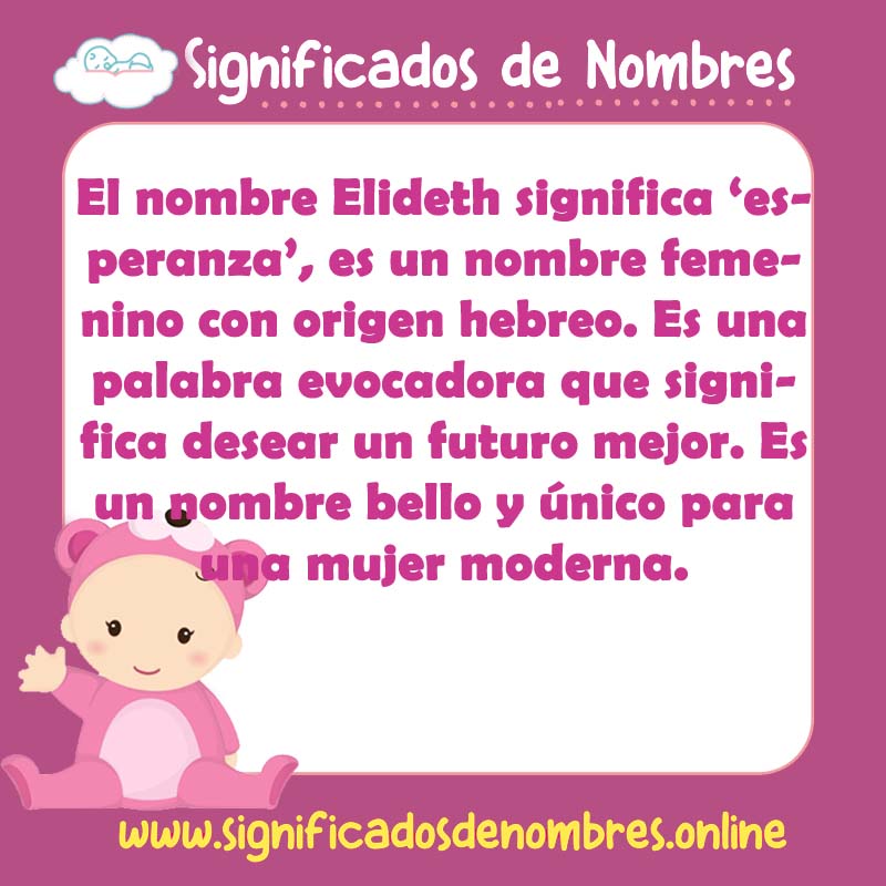 Significado y origen del nombre Elideth