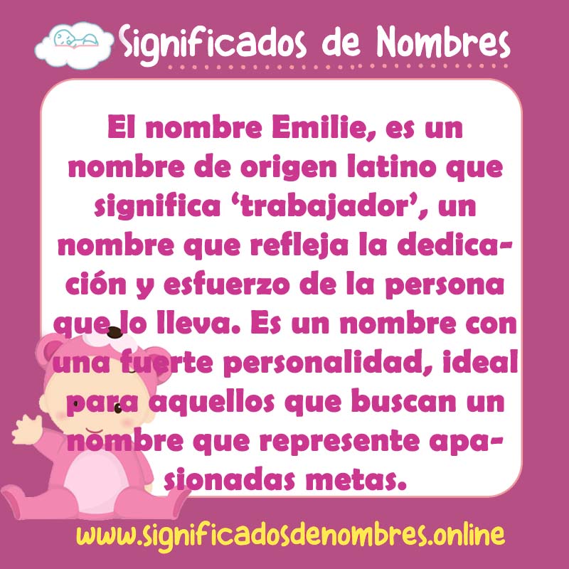 Significado y origen del nombre Emilie