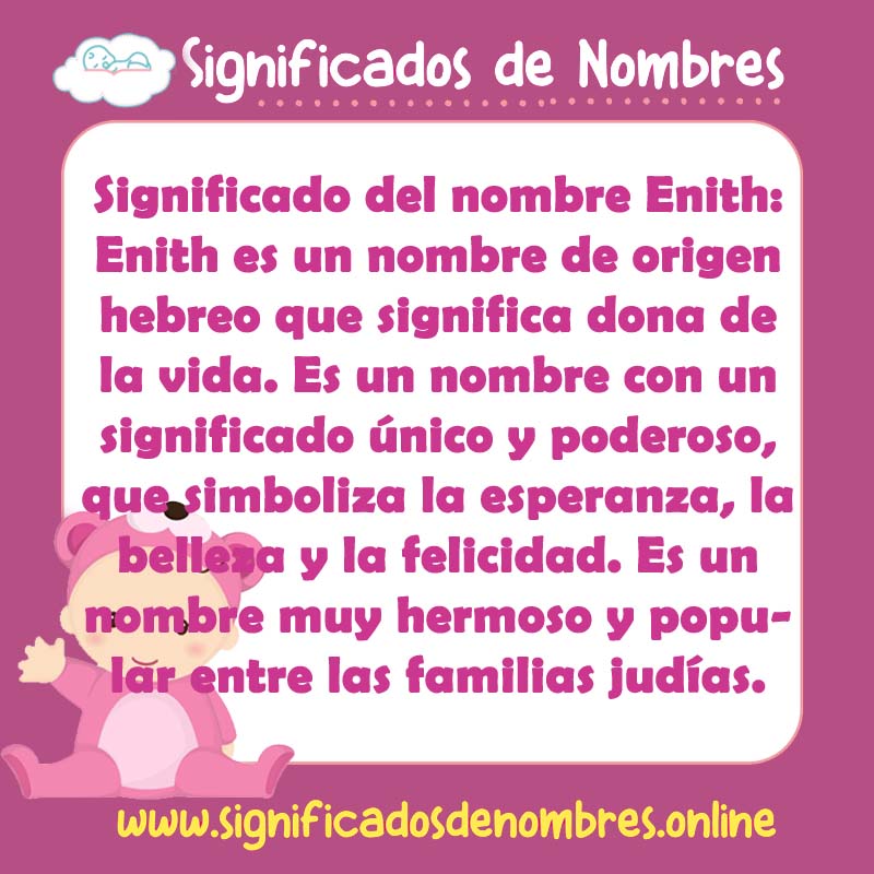 Significado y origen del nombre Enith