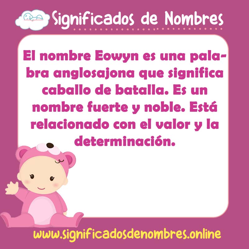 Significado y origen del nombre Eowyn
