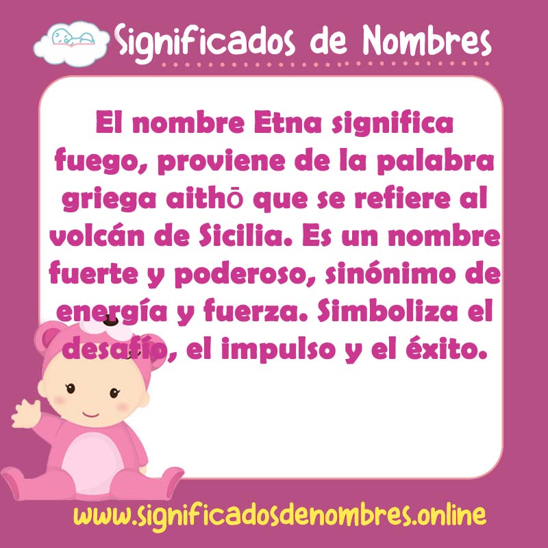 Significado y origen del nombre Etna