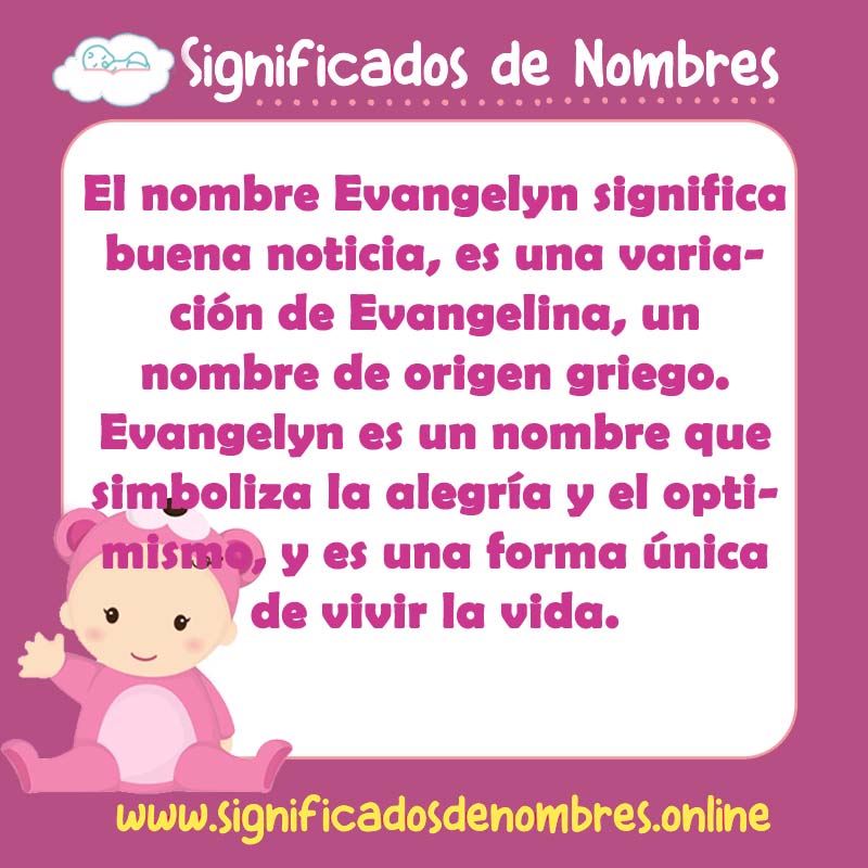 Significado y origen del nombre Evangelyn