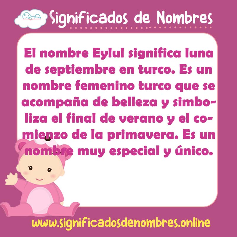 Significado y origen del nombre Eylul