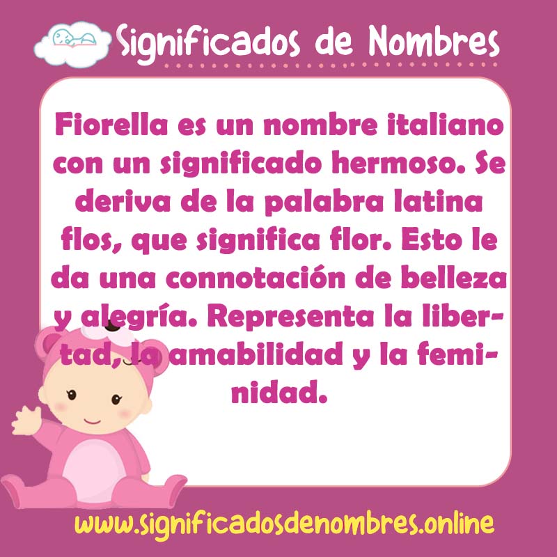Significado y origen del nombre Fiorella