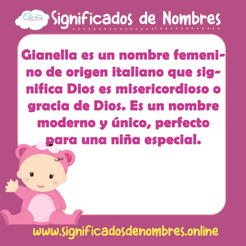 Significado y origen del nombre Gianella