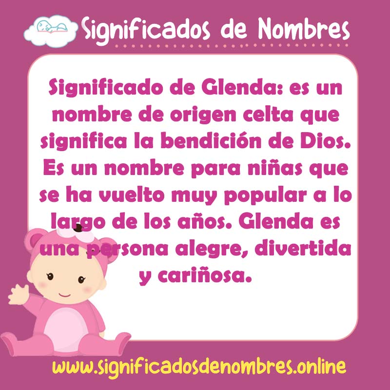 Significado y origen del nombre Glenda