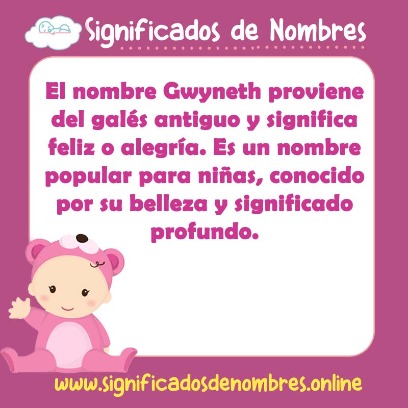 Significado y origen del nombre Gwyneth