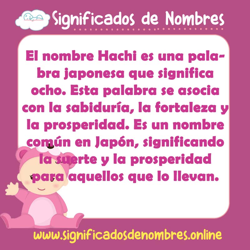 Significado y origen del nombre Hachi