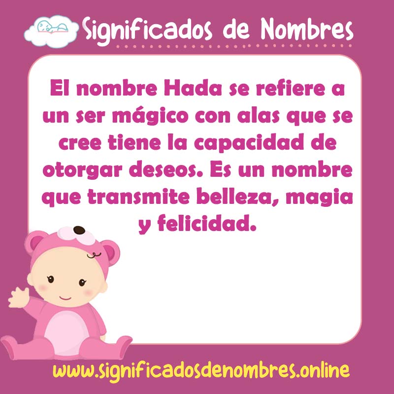Significado y origen del nombre Hada