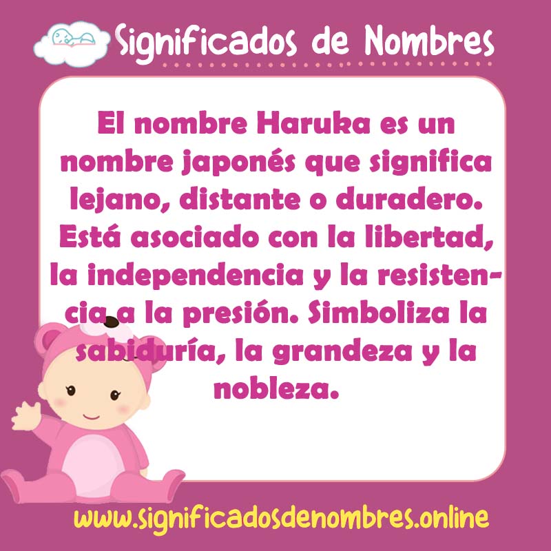 Significado y origen del nombre Haruka