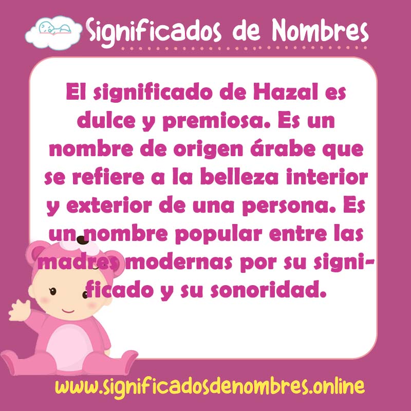 Significado y origen del nombre Hazal