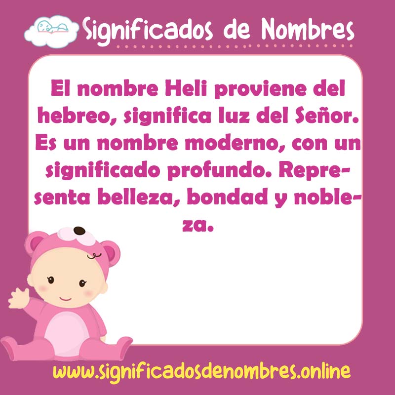 Significado y origen del nombre Heli