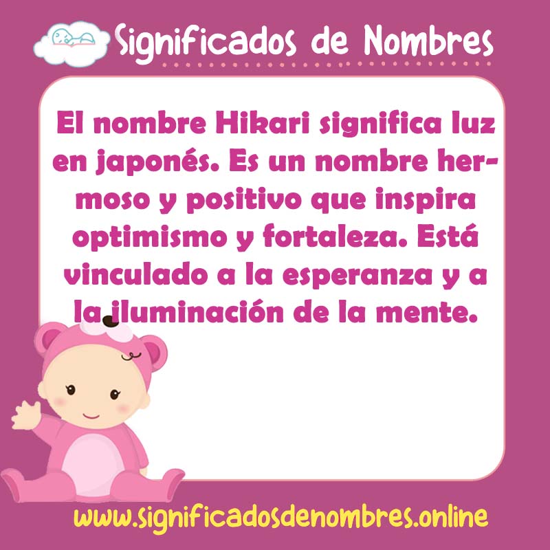 Significado y origen del nombre Hikari