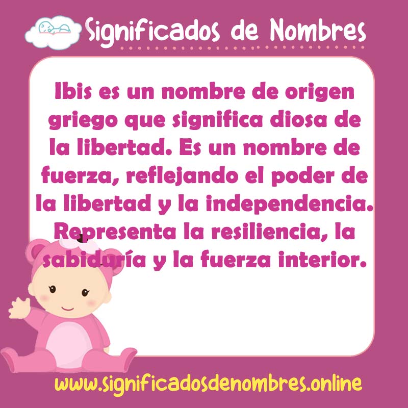 Significado y origen del nombre Ibis