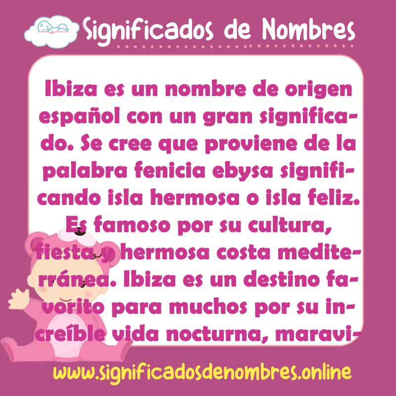 Significado y origen del nombre Ibiza